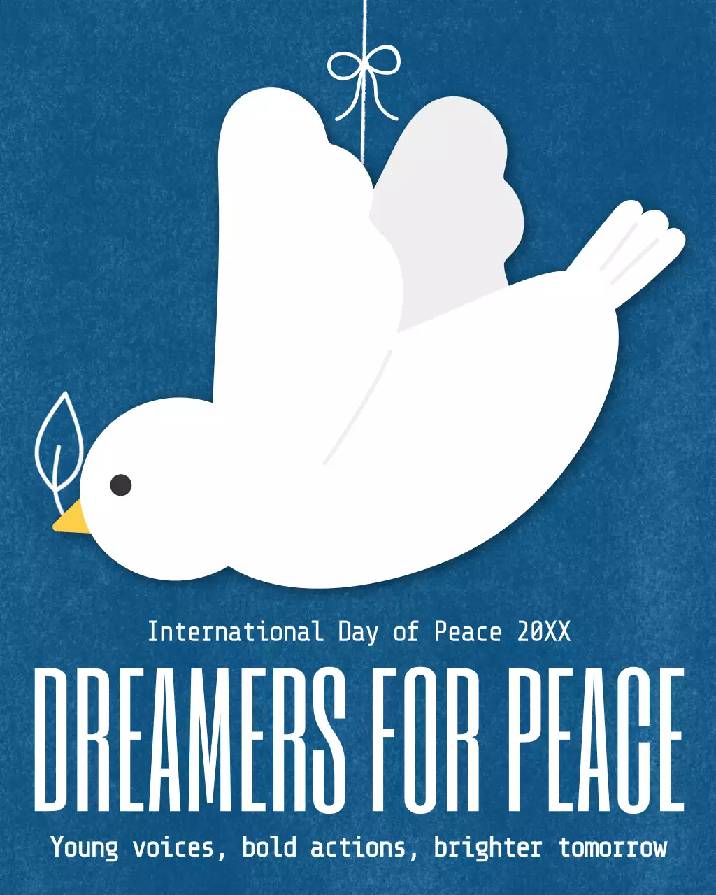 Blue Minimalist Peace Announcement Instagram Post