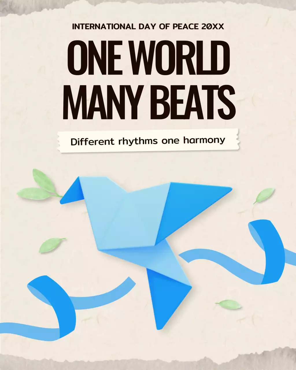 Blue Modern Peace Announcement Instagram Post