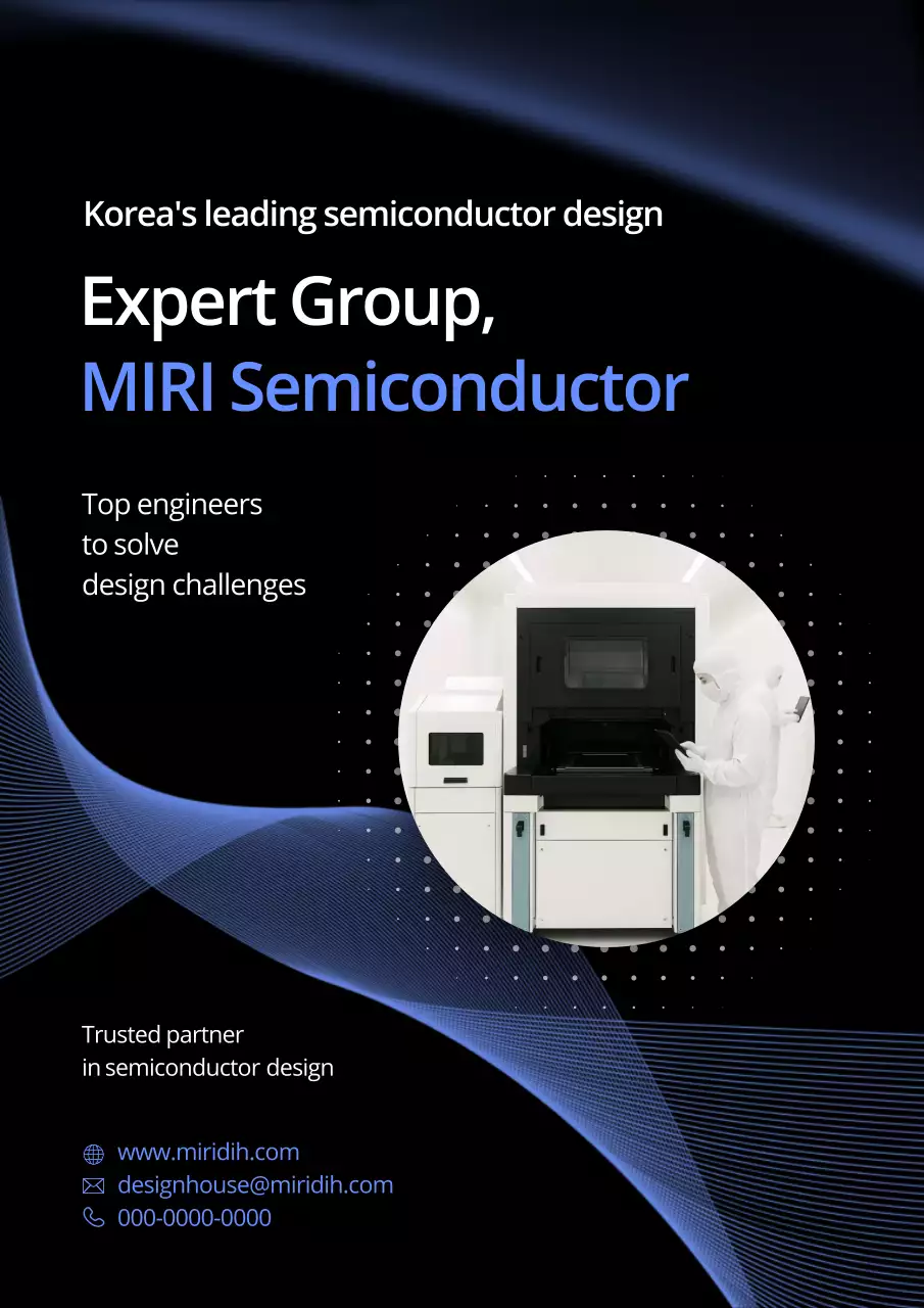 blue modern semiconductor advertisement