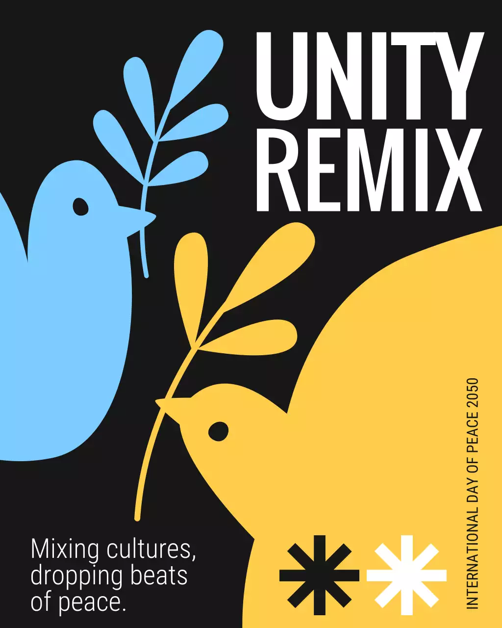 Modern Minimalist Peace Event Instagram Post