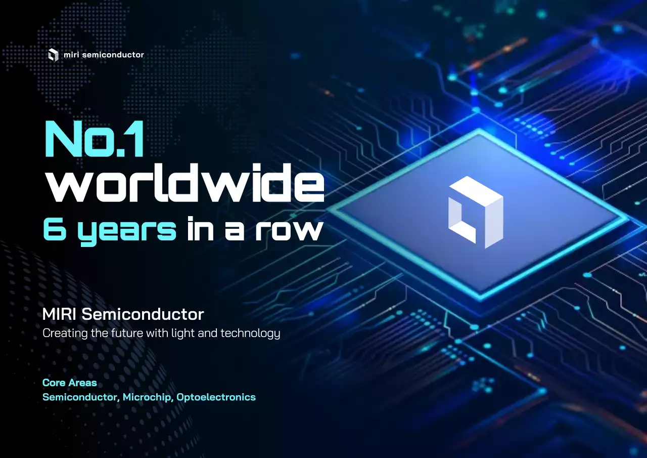 blue modern semiconductor advertisement