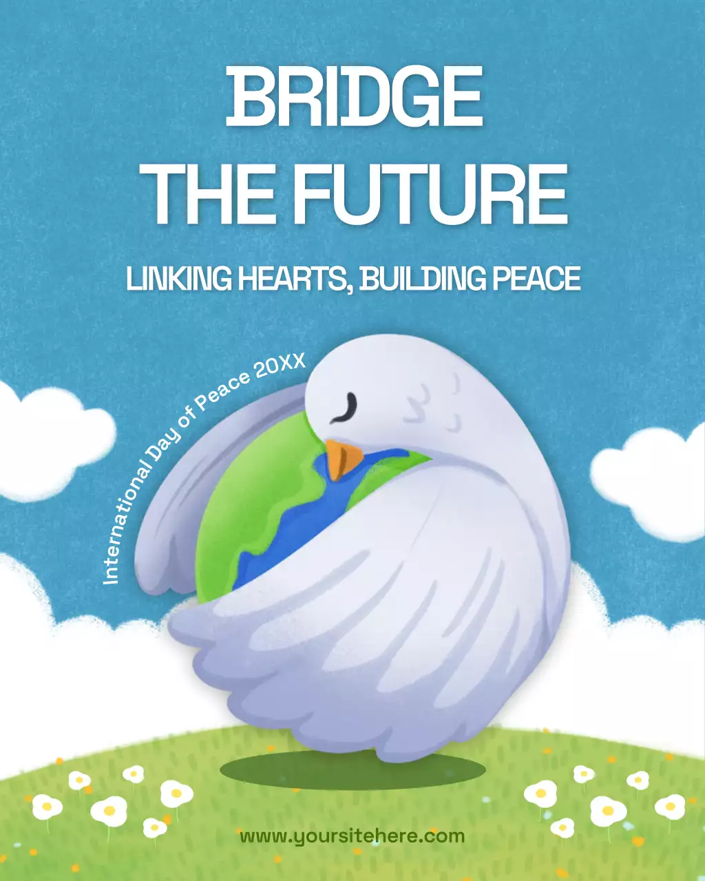 Blue Artistic Peace Announcement Instagram Post