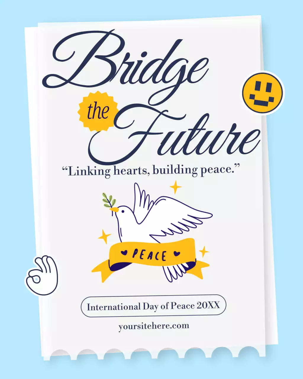 White Modern Peace Announcement Instagram Post