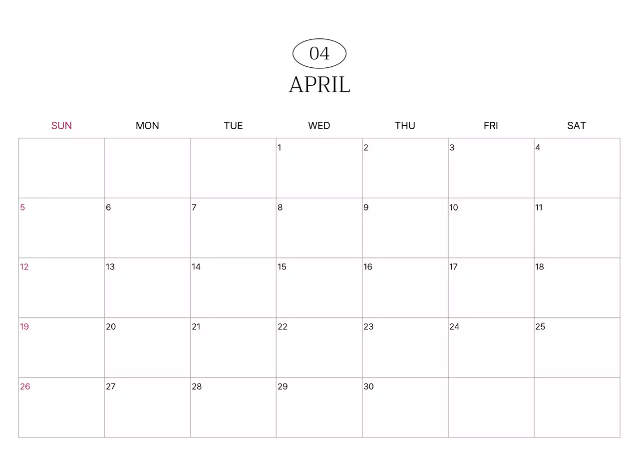 초록 모던 캘린더 달력