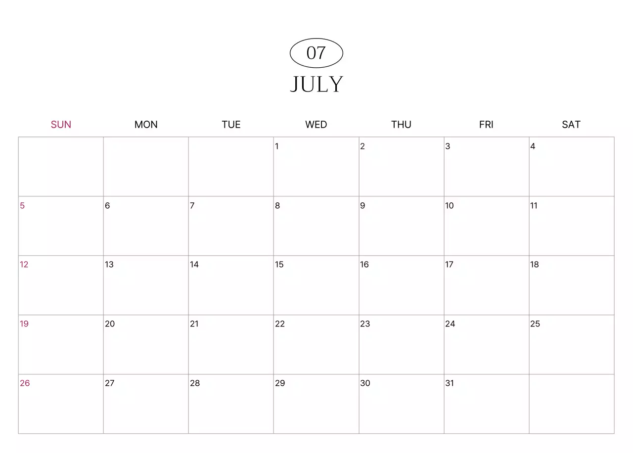 초록 모던 캘린더 달력