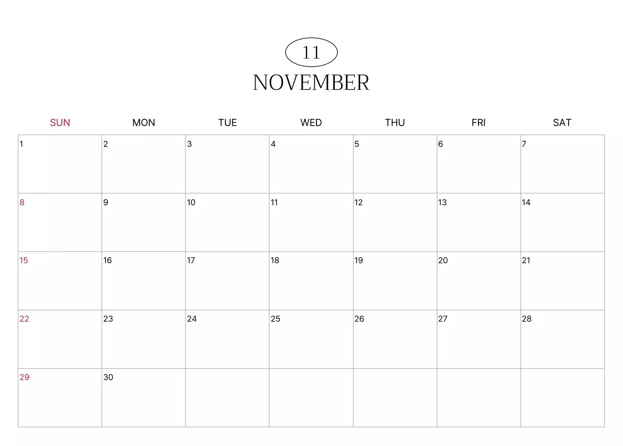 초록 모던 캘린더 달력