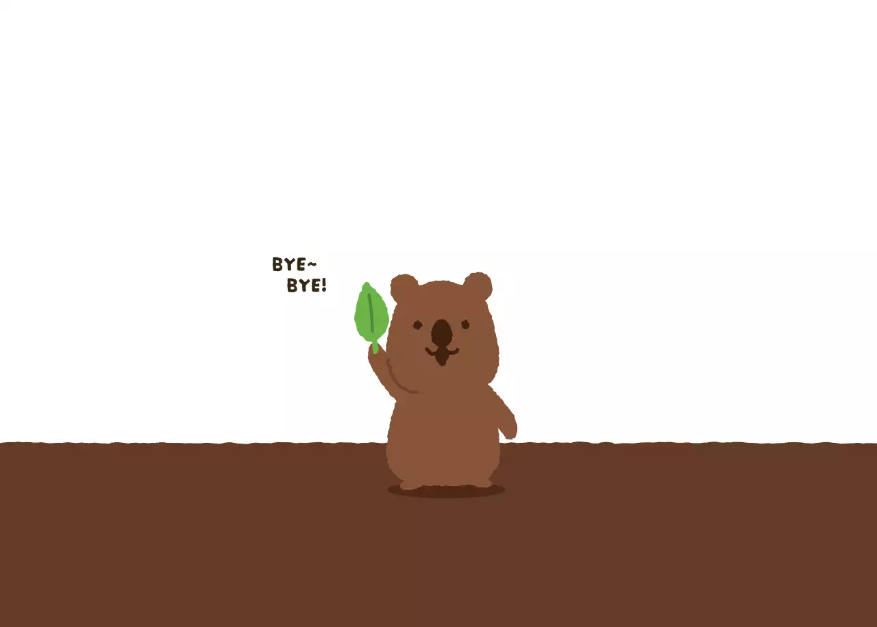 갈색 아기자기한 달력 캘린더