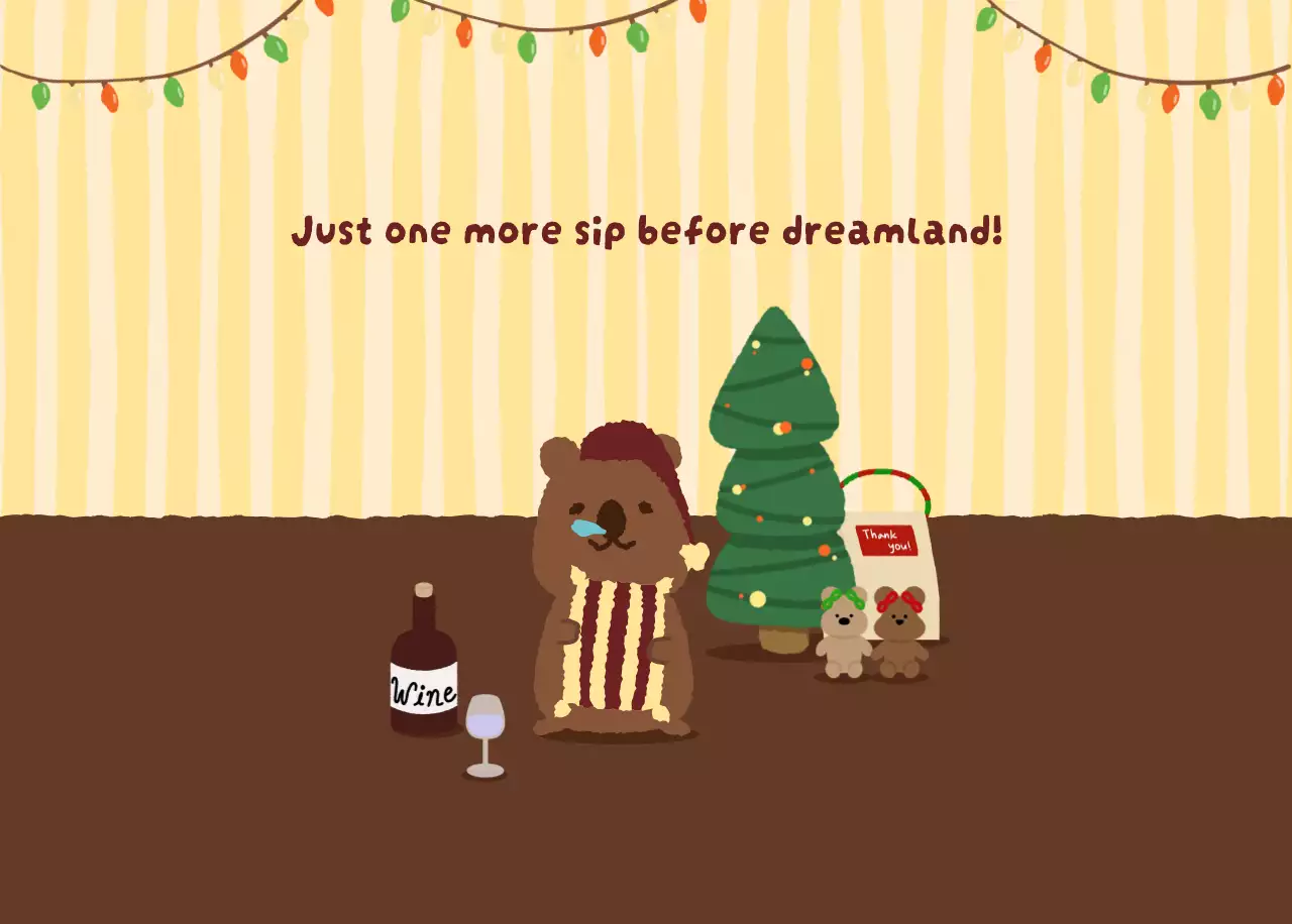 갈색 아기자기한 달력 캘린더