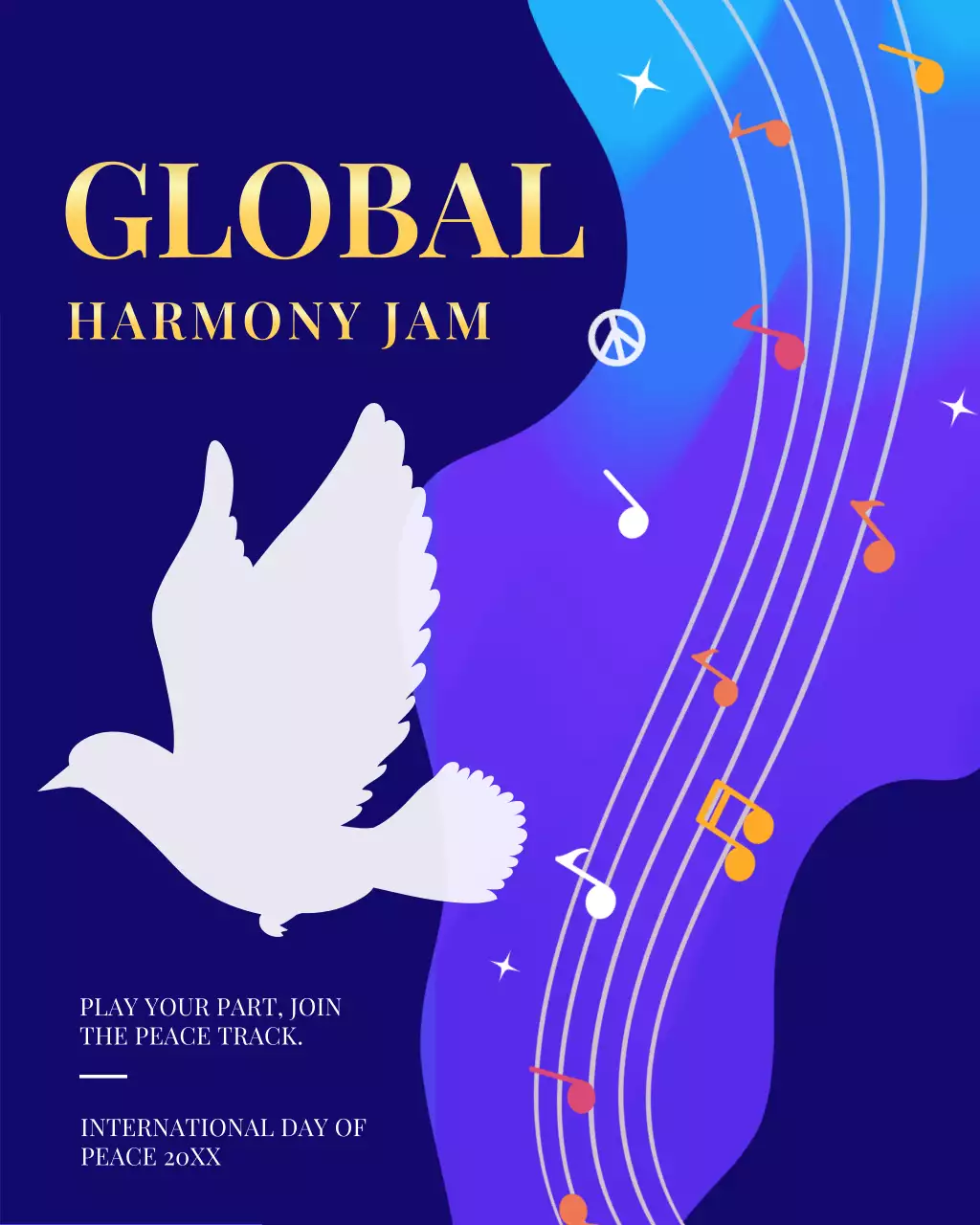 Blue Abstract Music Event Instagram Post