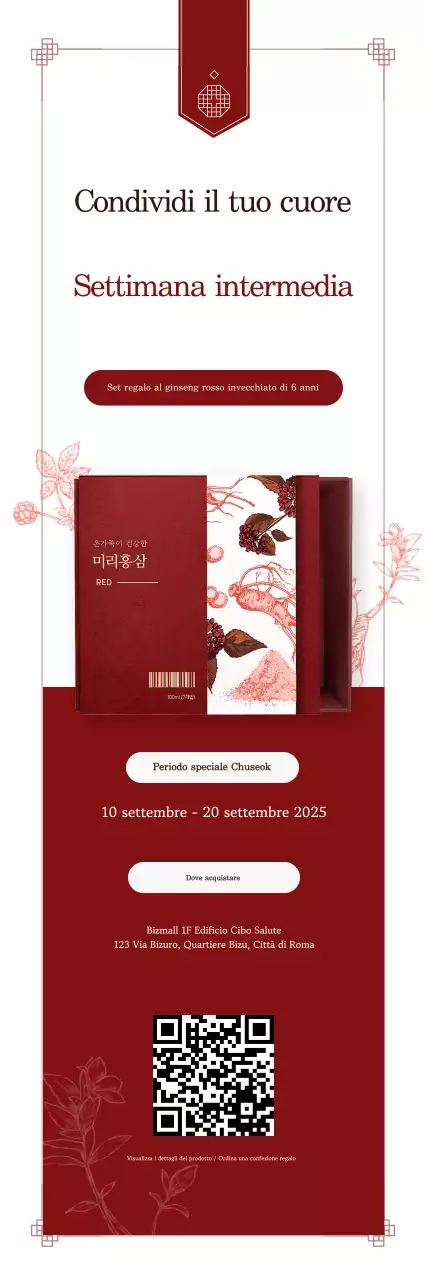 Pubblicità tradizionale di Chuseok rosso
