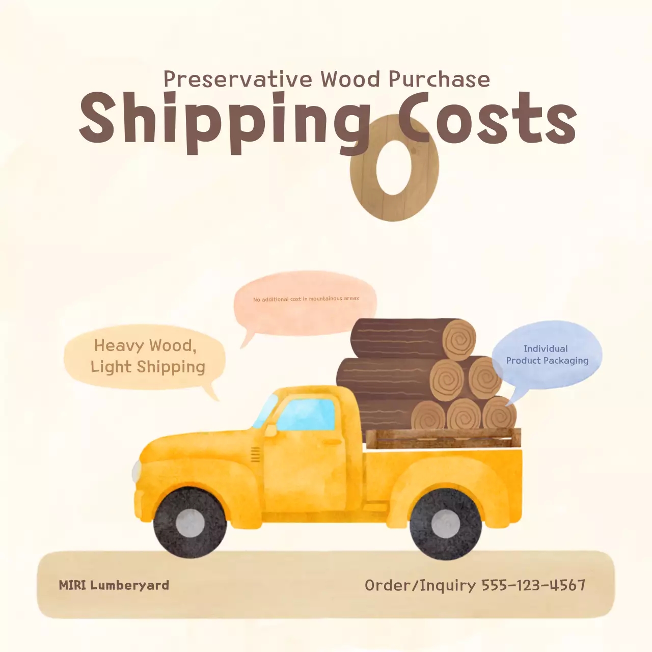 Promosi Informasi Pengiriman Beige Vintage