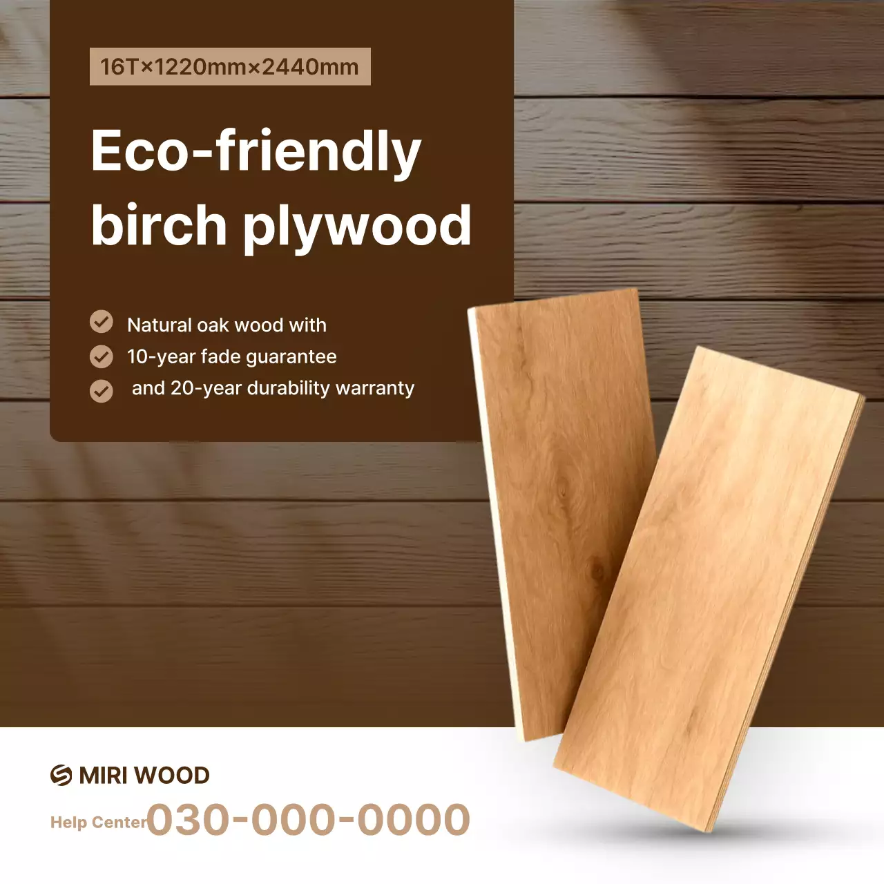 Anúncio de materiais de construção modernos marrons