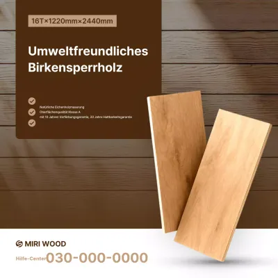 Braune Werbung für moderne Baumaterialien