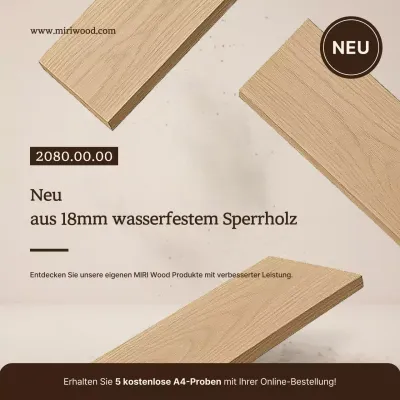 Beige einfache Architekturwerbung