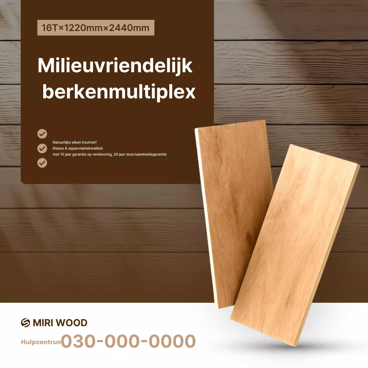 Advertentie voor bruine moderne bouwmaterialen