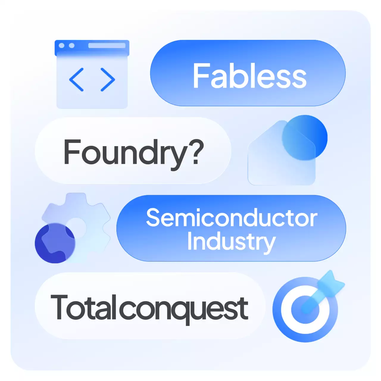 informasi industri semikonduktor modern biru
