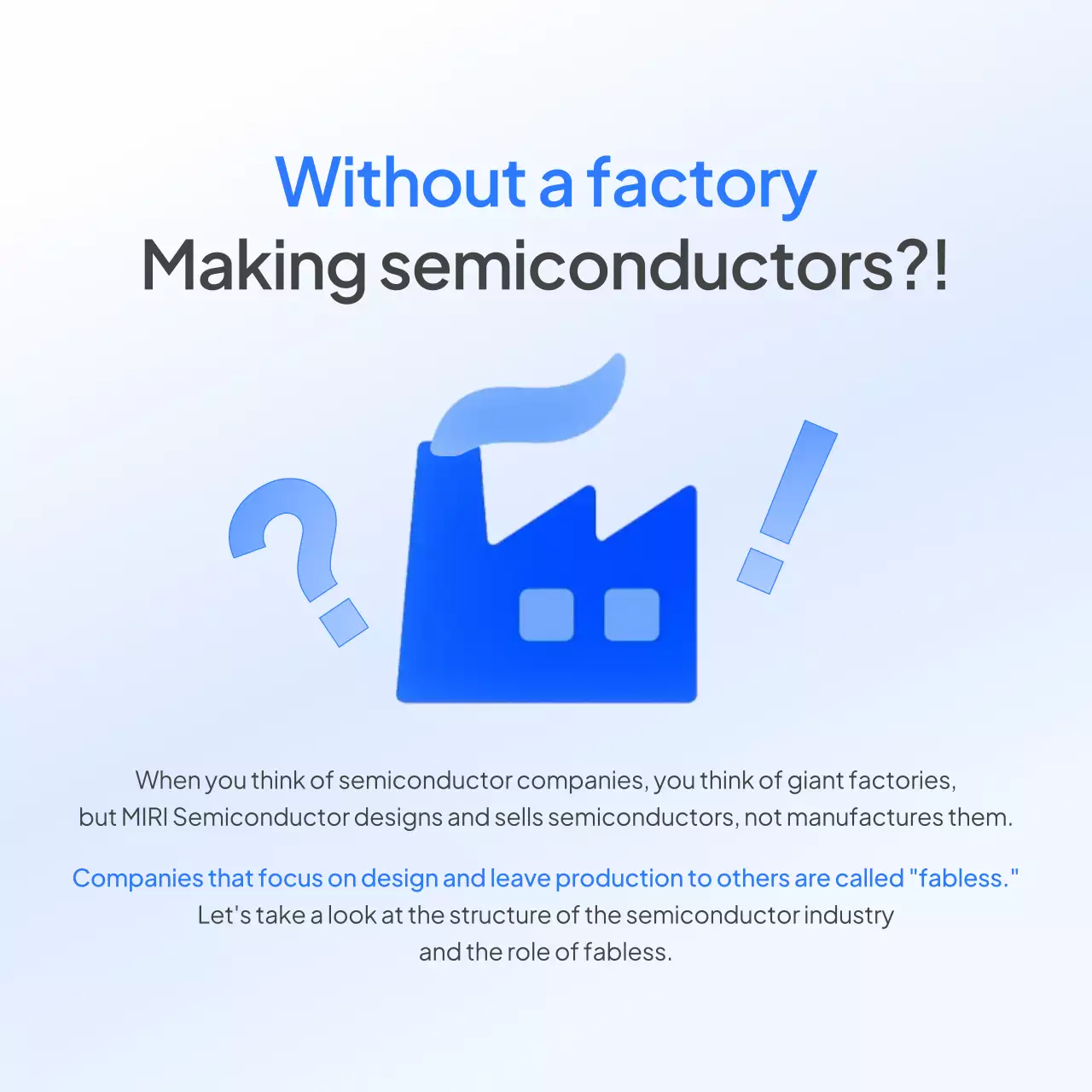 informações sobre a indústria de semicondutores modernos azuis
