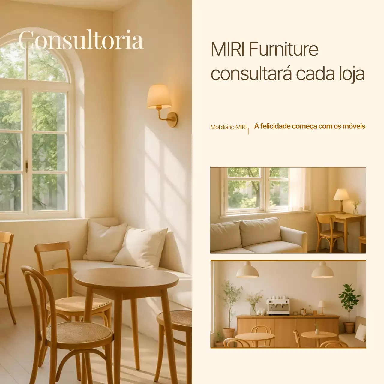 Promoção de consultoria de interiores modernos bege