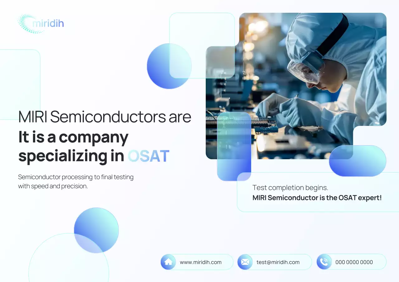 blue modern semiconductor promotion