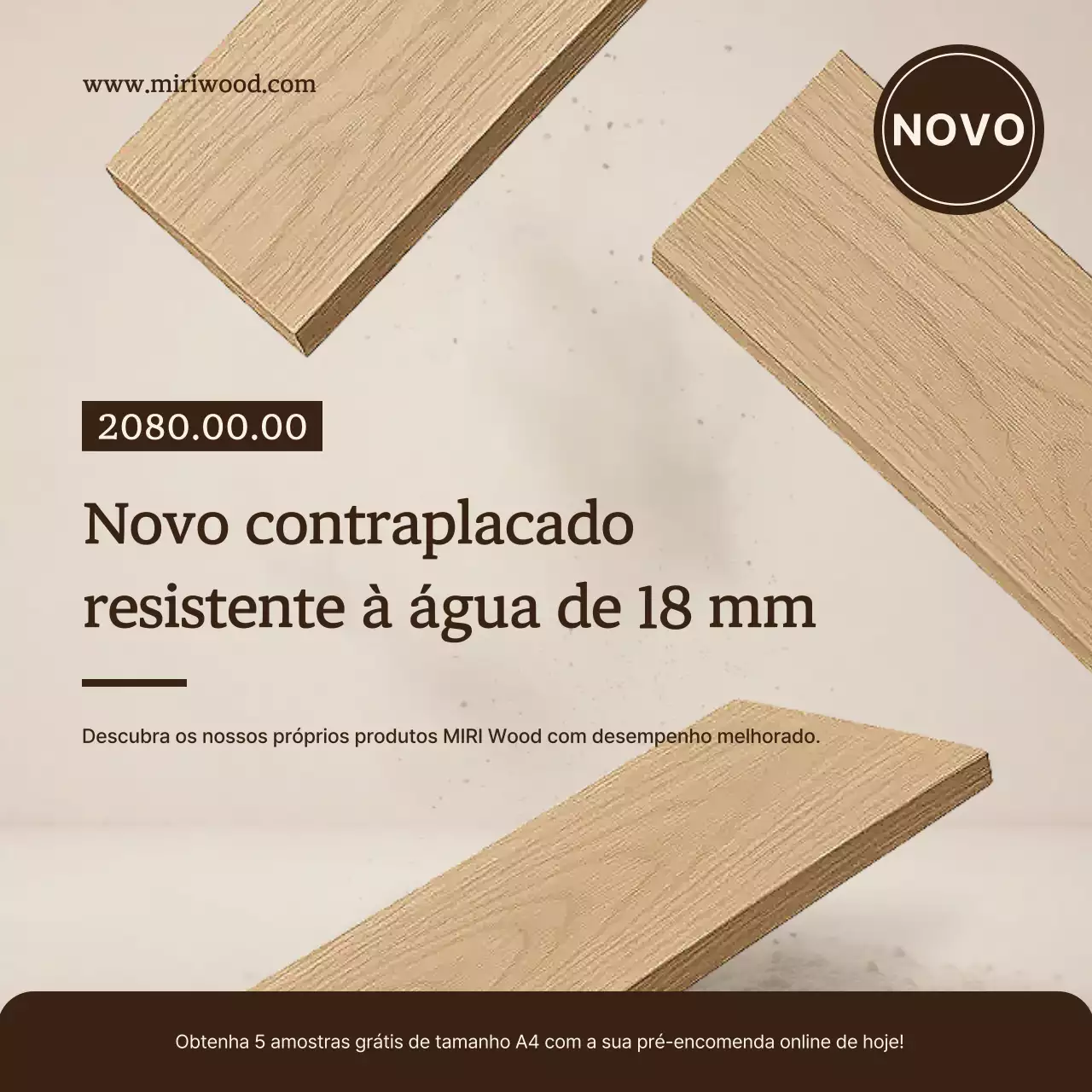Anúncio arquitetônico simples bege