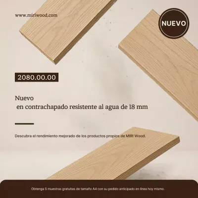 Anuncio arquitectónico simple en beige