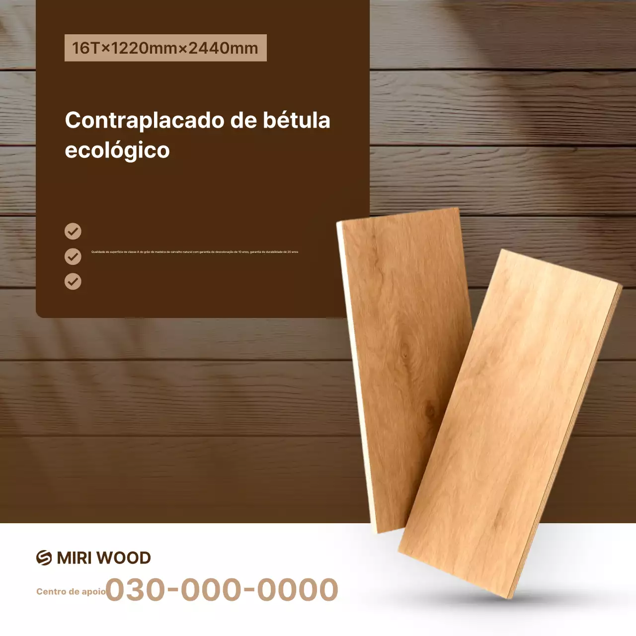 Anúncio de materiais de construção modernos marrons