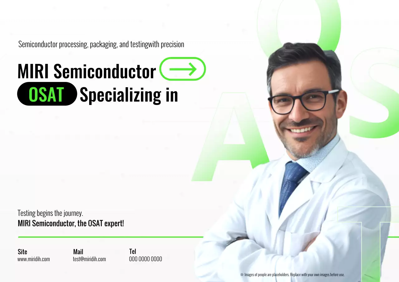 green modern semiconductor advertisement