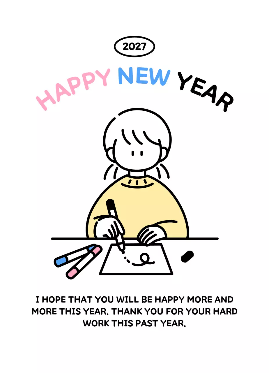 아기자기한 선 스타일의 일러스트 달력 캘린더