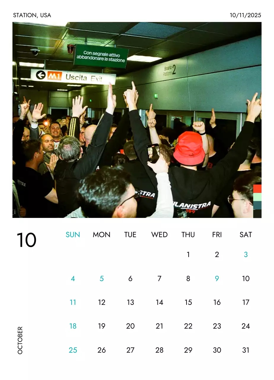 깔끔한 레이아웃의 미니멀 여행 달력