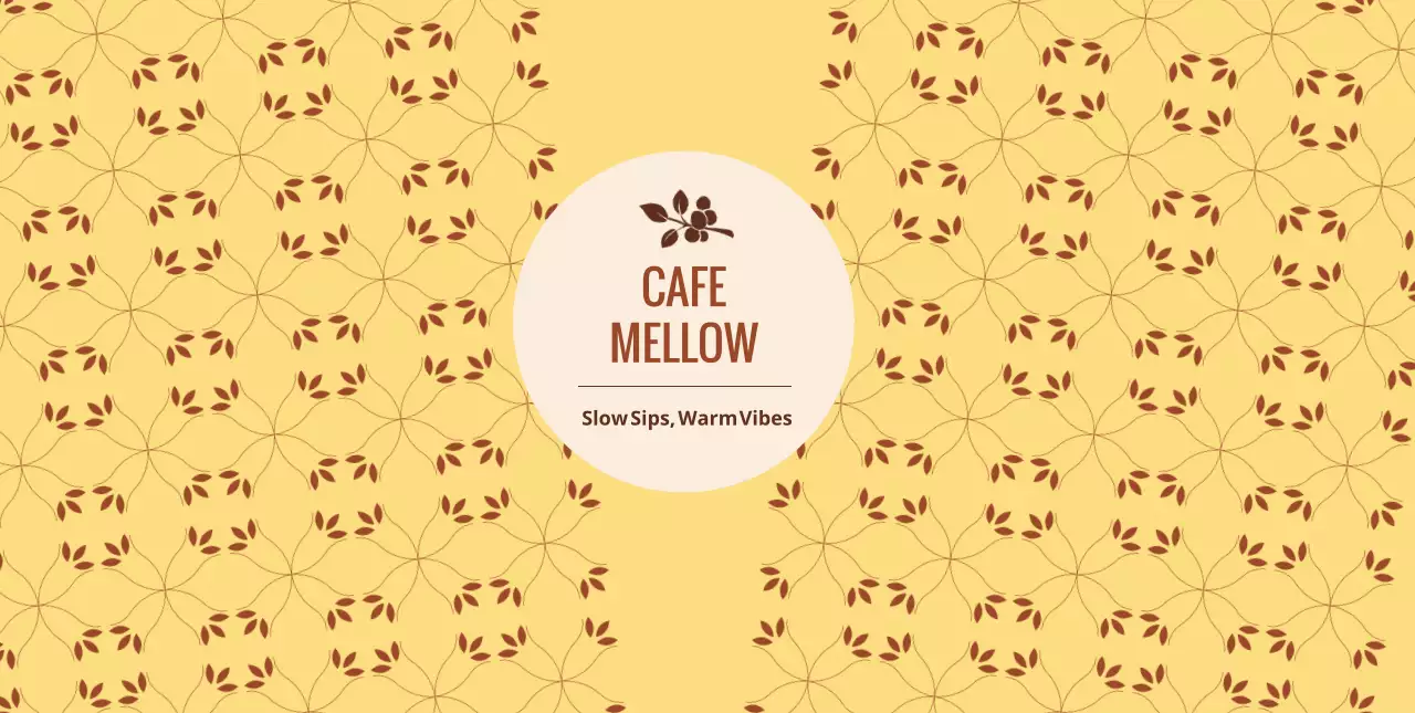 노랑 빈티지 카페 광고