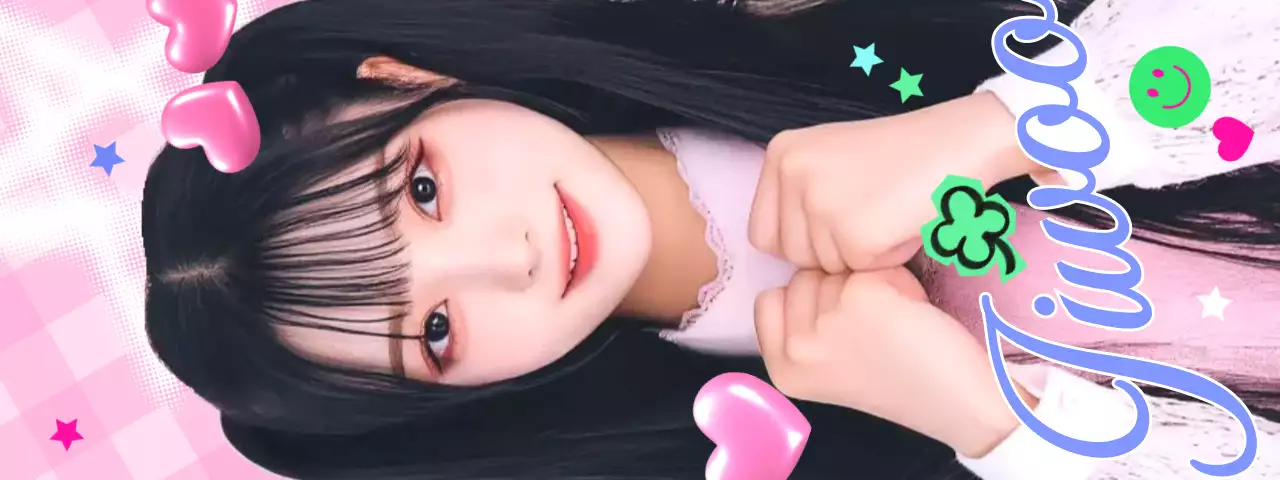 핑크 아기자기한 그래픽 디자인 스티커