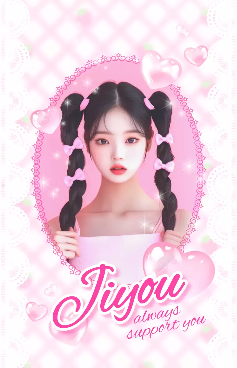 핑크 아기자기한 학생증 굿즈