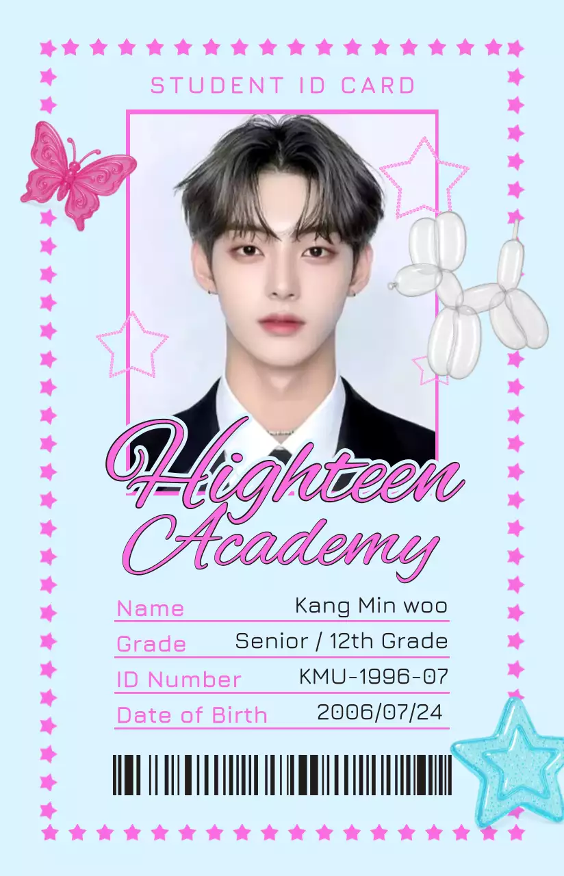 핑크 아기자기한 학생증 굿즈