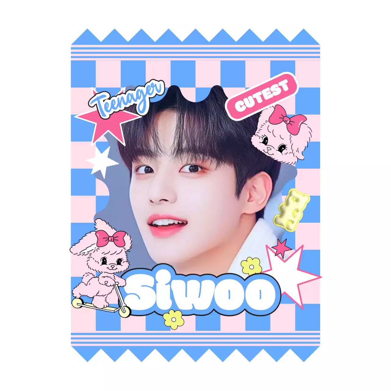 하늘색 아기자기한 인생네컷