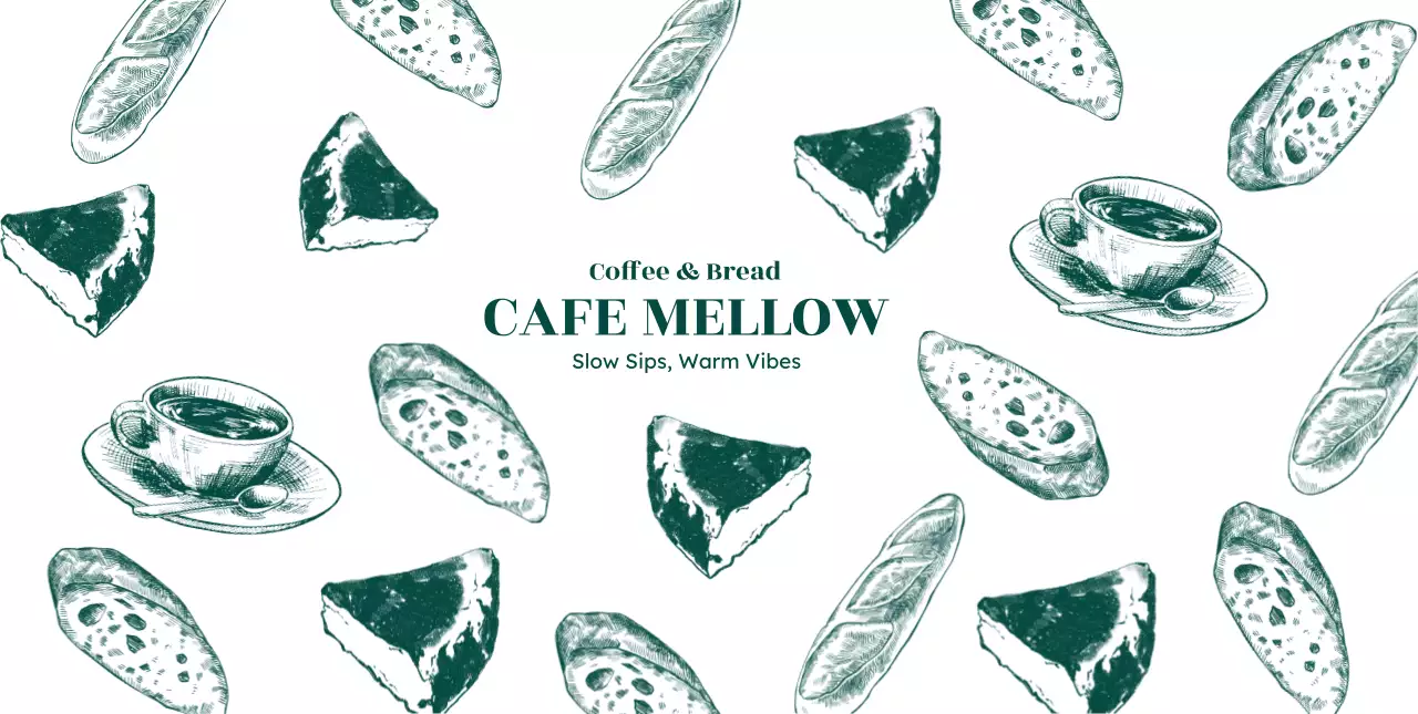 초록 빈티지 카페 광고