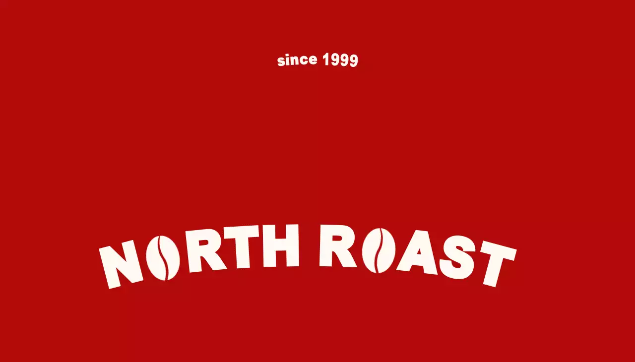 빨강 심플 커피 로고