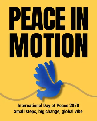 Yellow Modern Peace Event Instagram Post