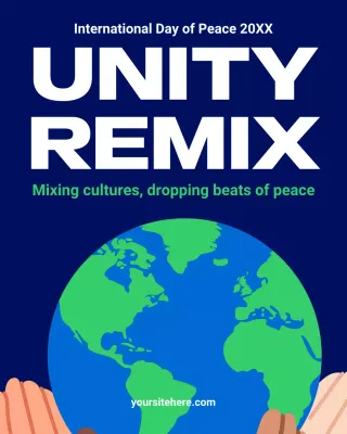 Blue Modern Peace Event Instagram Post