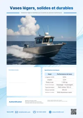 Présentation des produits de technologie marine moderne Sky Blue