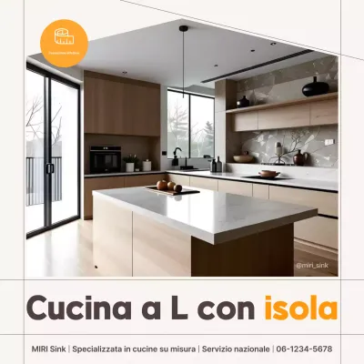 Pubblicità di cucina moderna beige