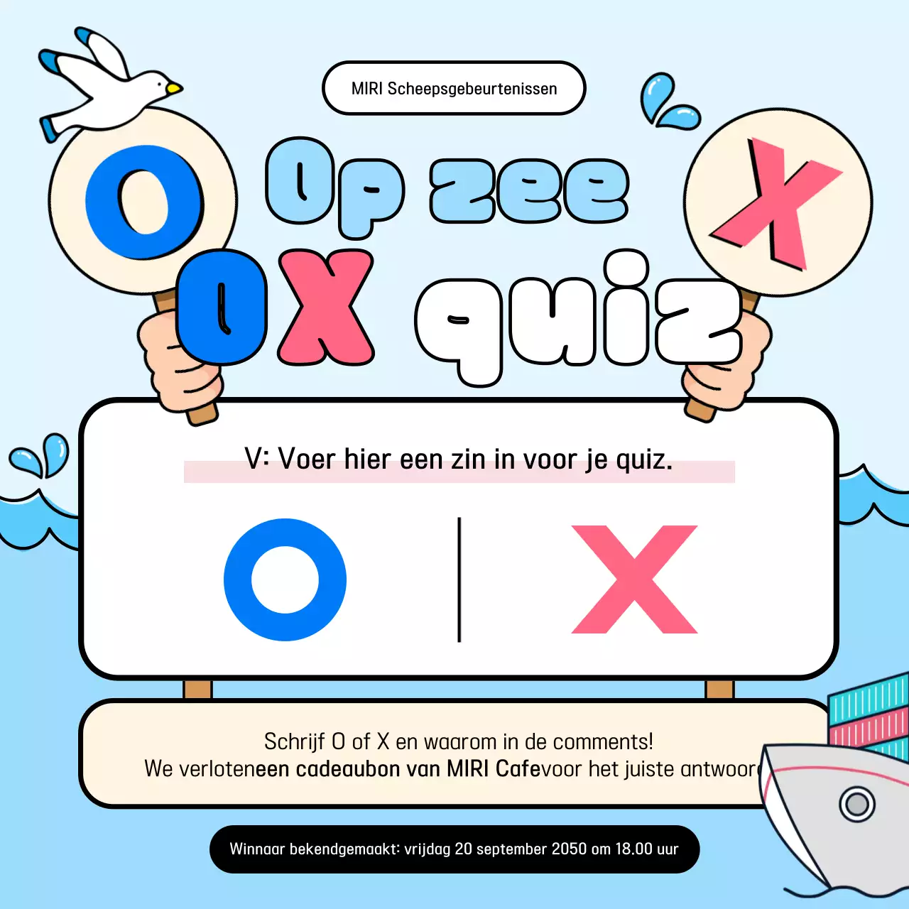 Sky Blue Cute Quiz-evenementgids