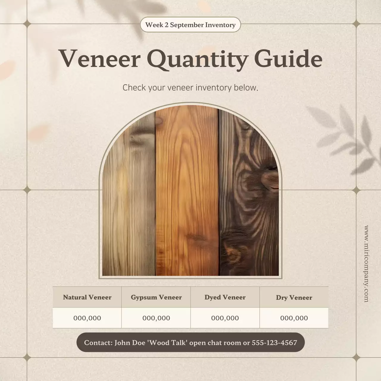 Thông tin cổ phiếu đơn giản màu be