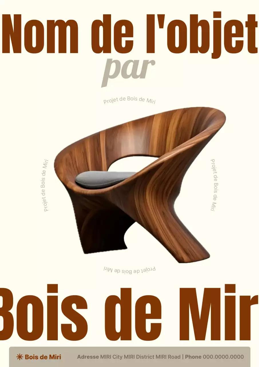 Publicité pour des meubles modernes marron