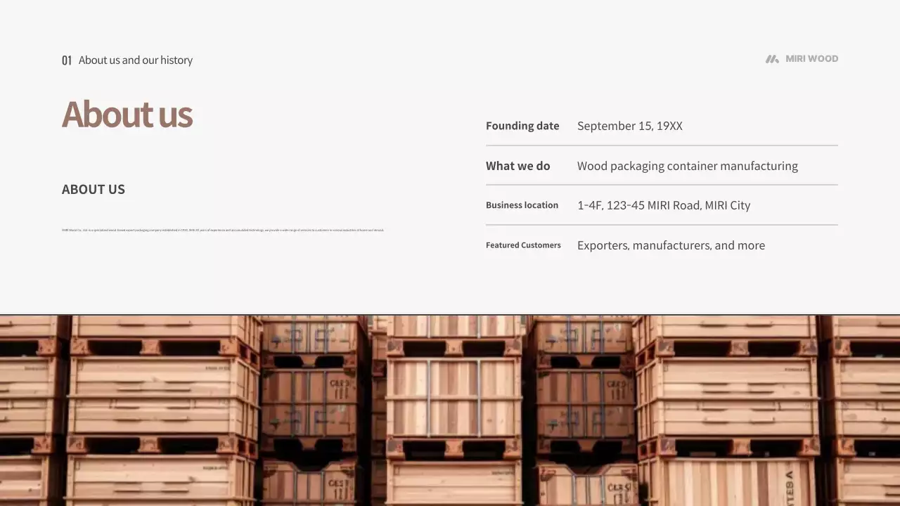 Anúncio de introdução da Brown Clean Company