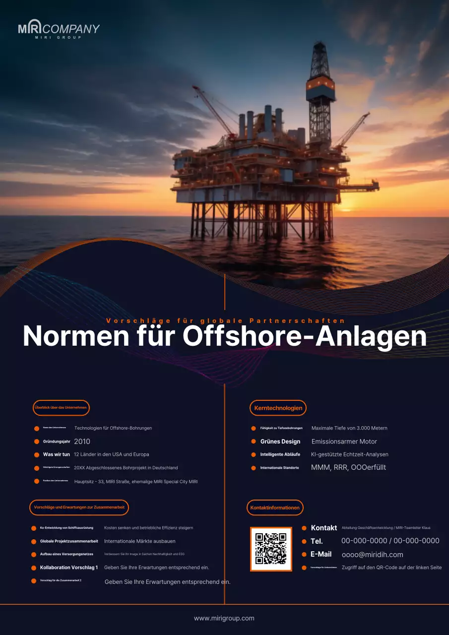 Orange Modern Marine Technology Vorschlag