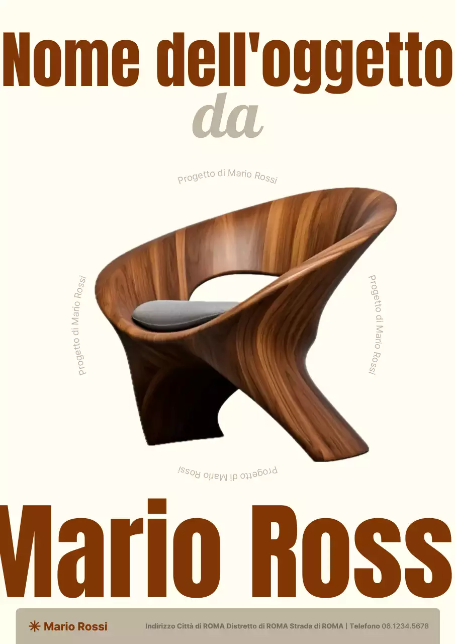 Pubblicità di mobili moderni marroni