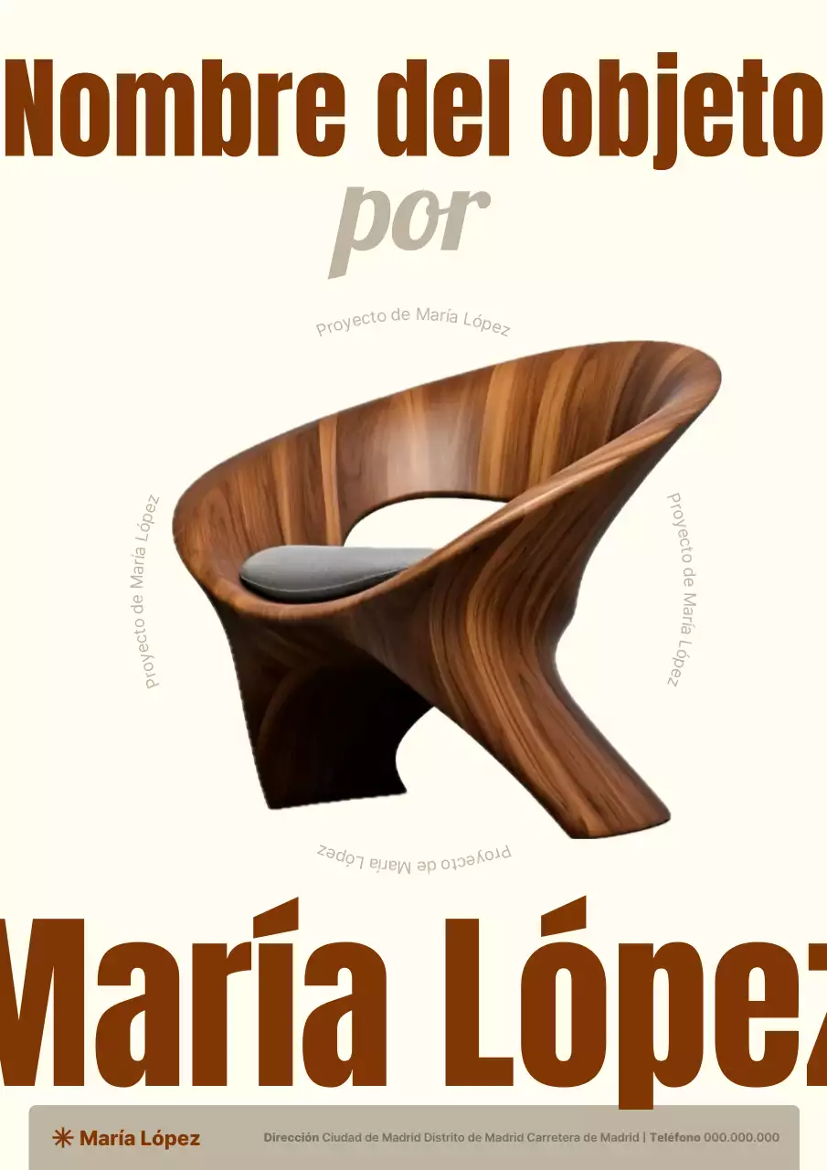 Anuncio de muebles modernos de color marrón