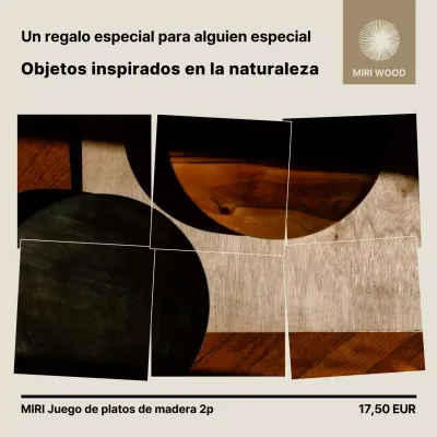 Promoción de productos naturales modernos beige