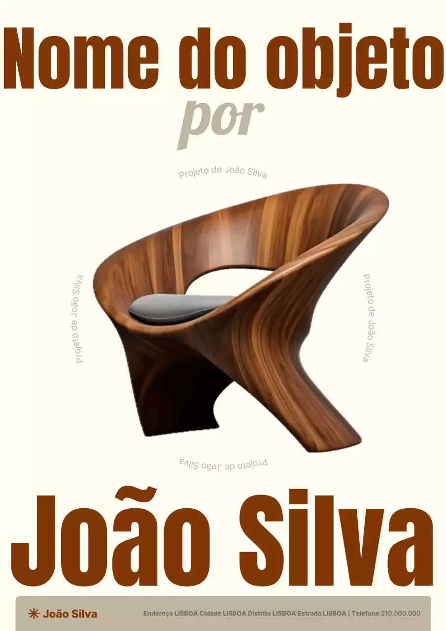 Anúncio de móveis modernos marrons