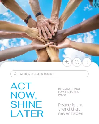 Blue Modern UI Peace Announcement Instagram Post